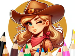 Játék Coloring Book: Cowgirl