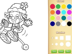 Játék Clown Coloring Pages