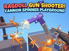 Játék Ragdoll Gun Shooter! Cannon Spinner Playground