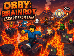 Játék Obby: Brainrot escape from Lava
