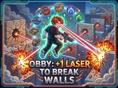 Játék Obby: +1 Laser to Break Walls