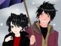 Játék Anime Winter Couple Ddress Up Game